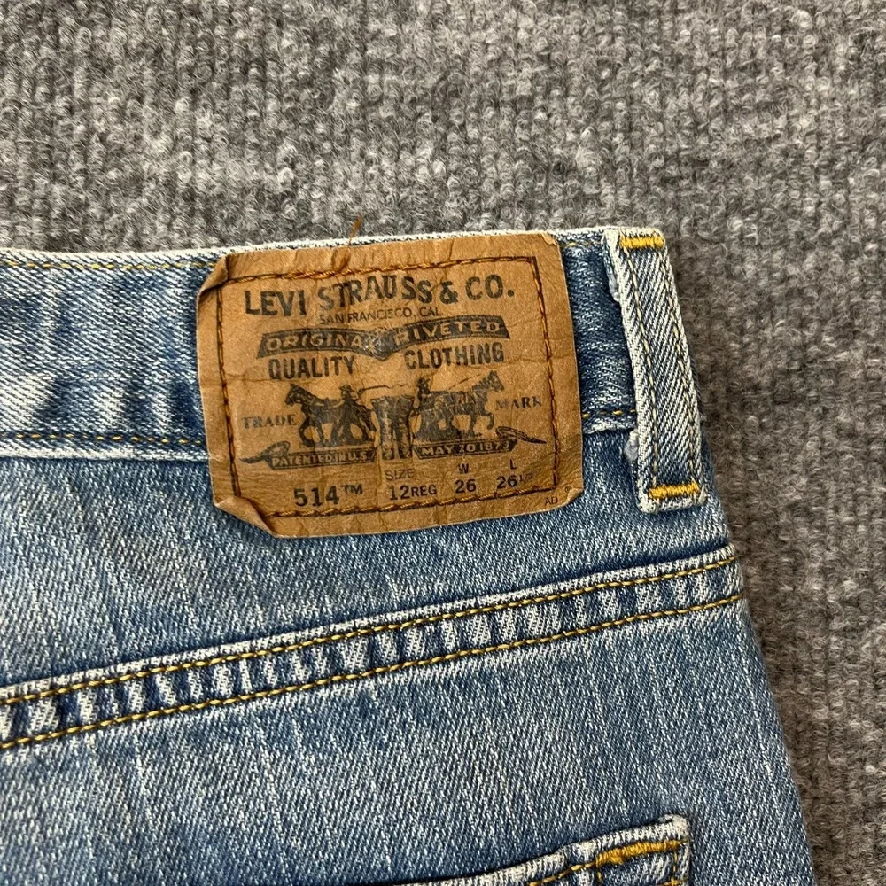 Levi's‎ 514 Slim Straight Jeans Kids Boys 12 REG Blue Denim Stretch Fit - 26X25